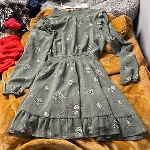 Dark green teal dress